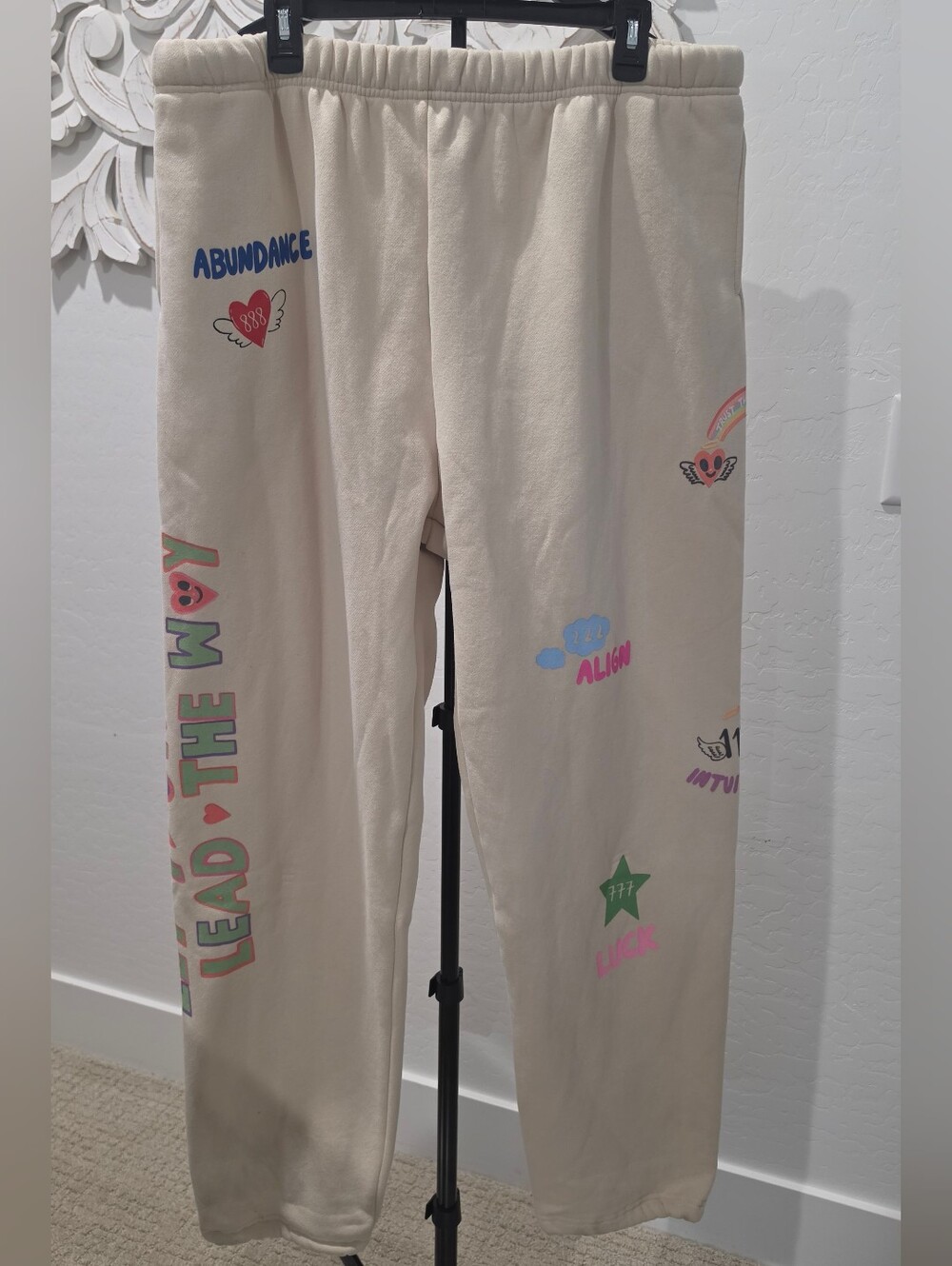 Mayfair Affirmations Elastic-Waist Jogger Sweatpants W/Graphics Women Sz XXL NWT